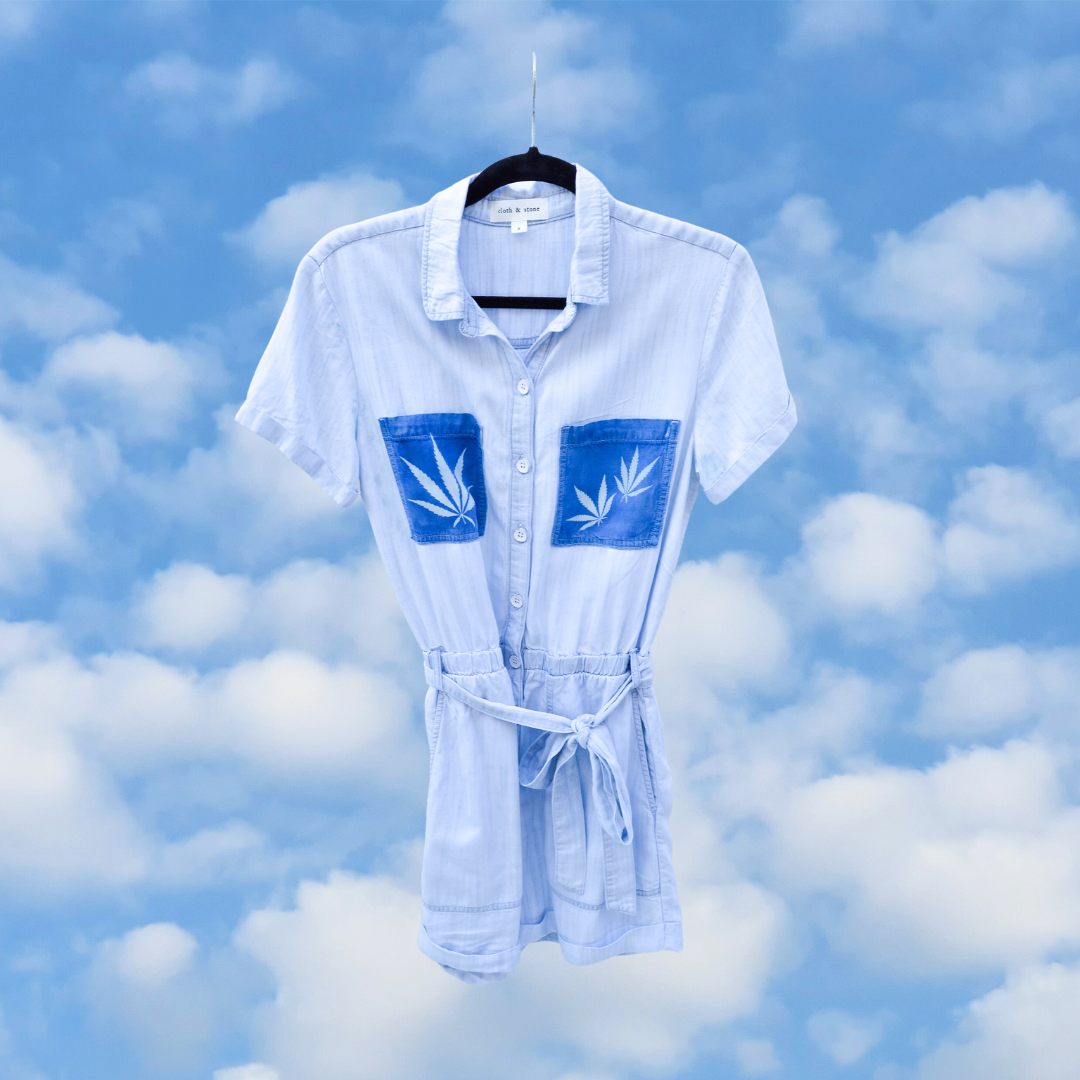 Women's Small Upcycled Denim Romper