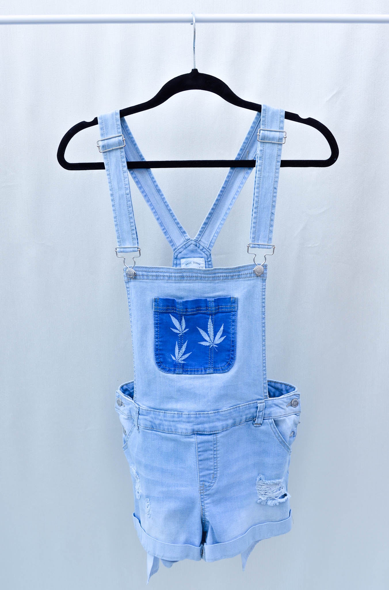 Women's Large Upcycled Denim Overalls