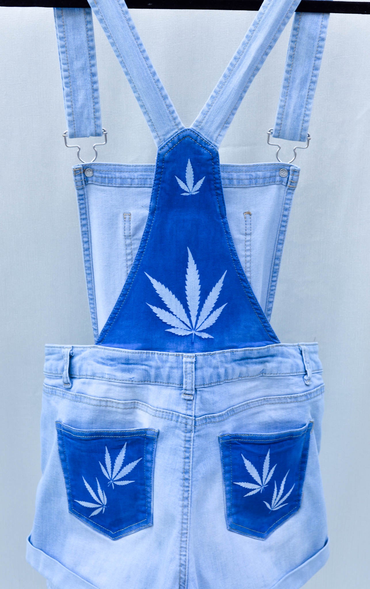 Women's Large Upcycled Denim Overalls