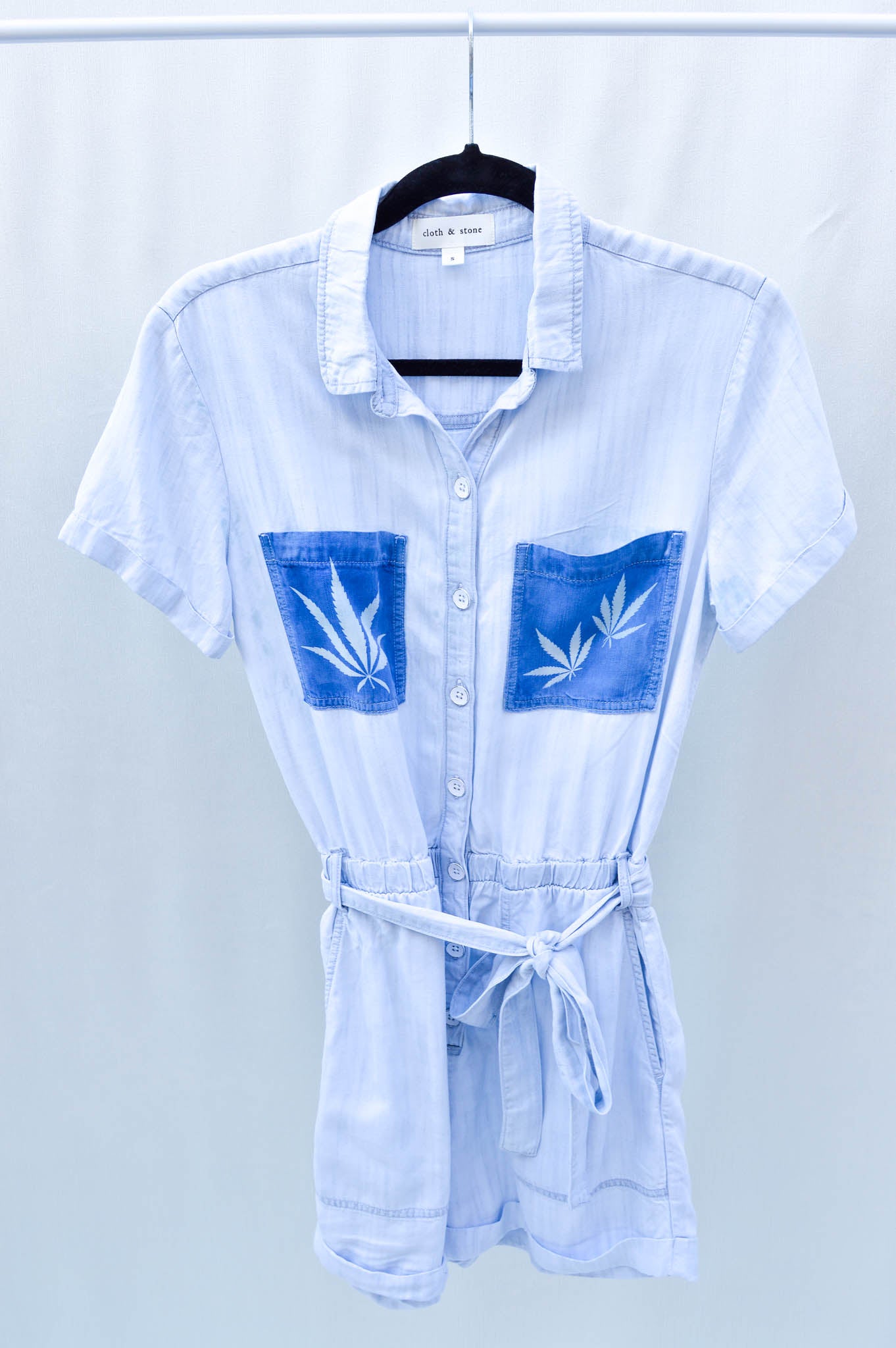 Women's Small Upcycled Denim Romper