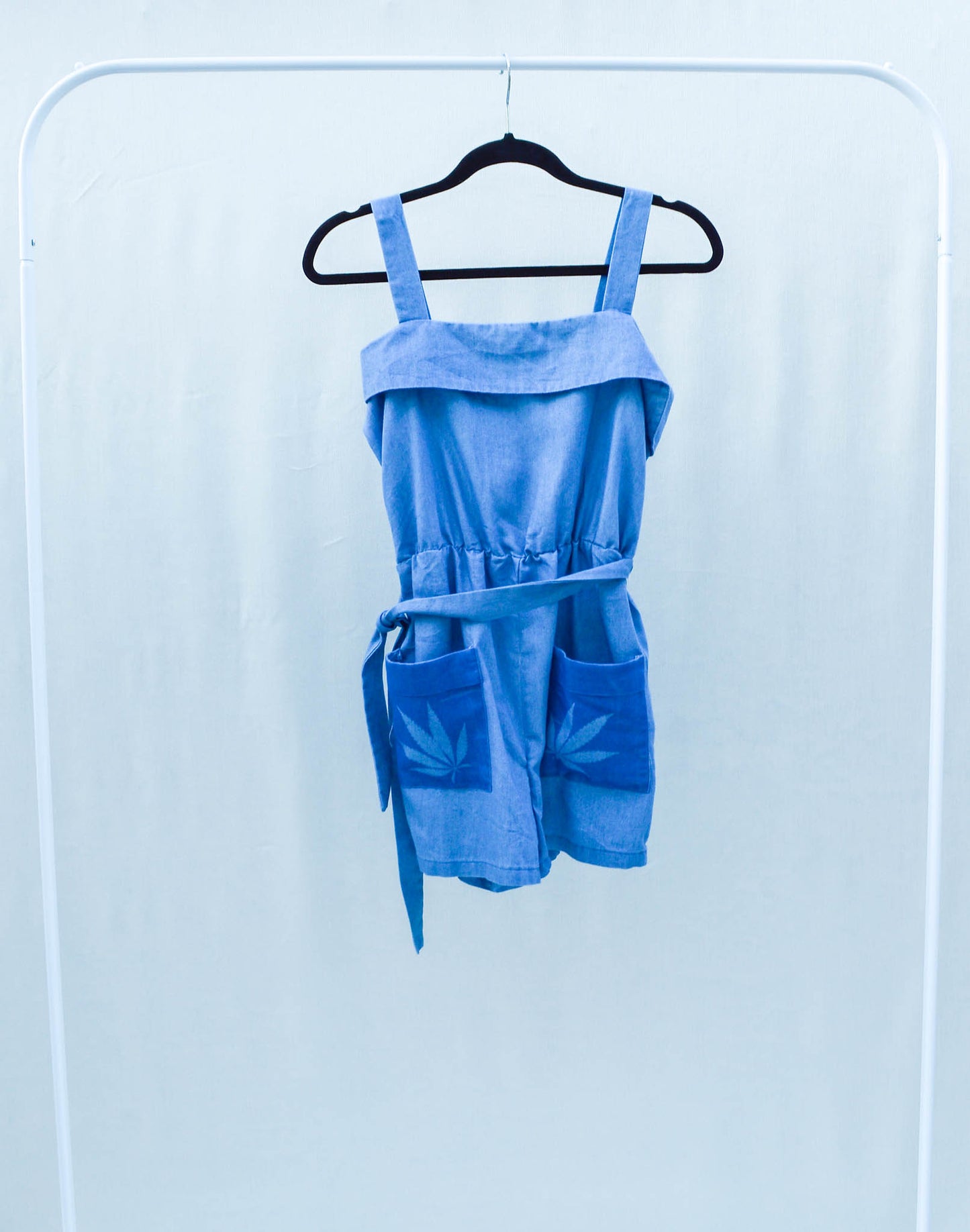 Women's Small Upcycled Denim Romper