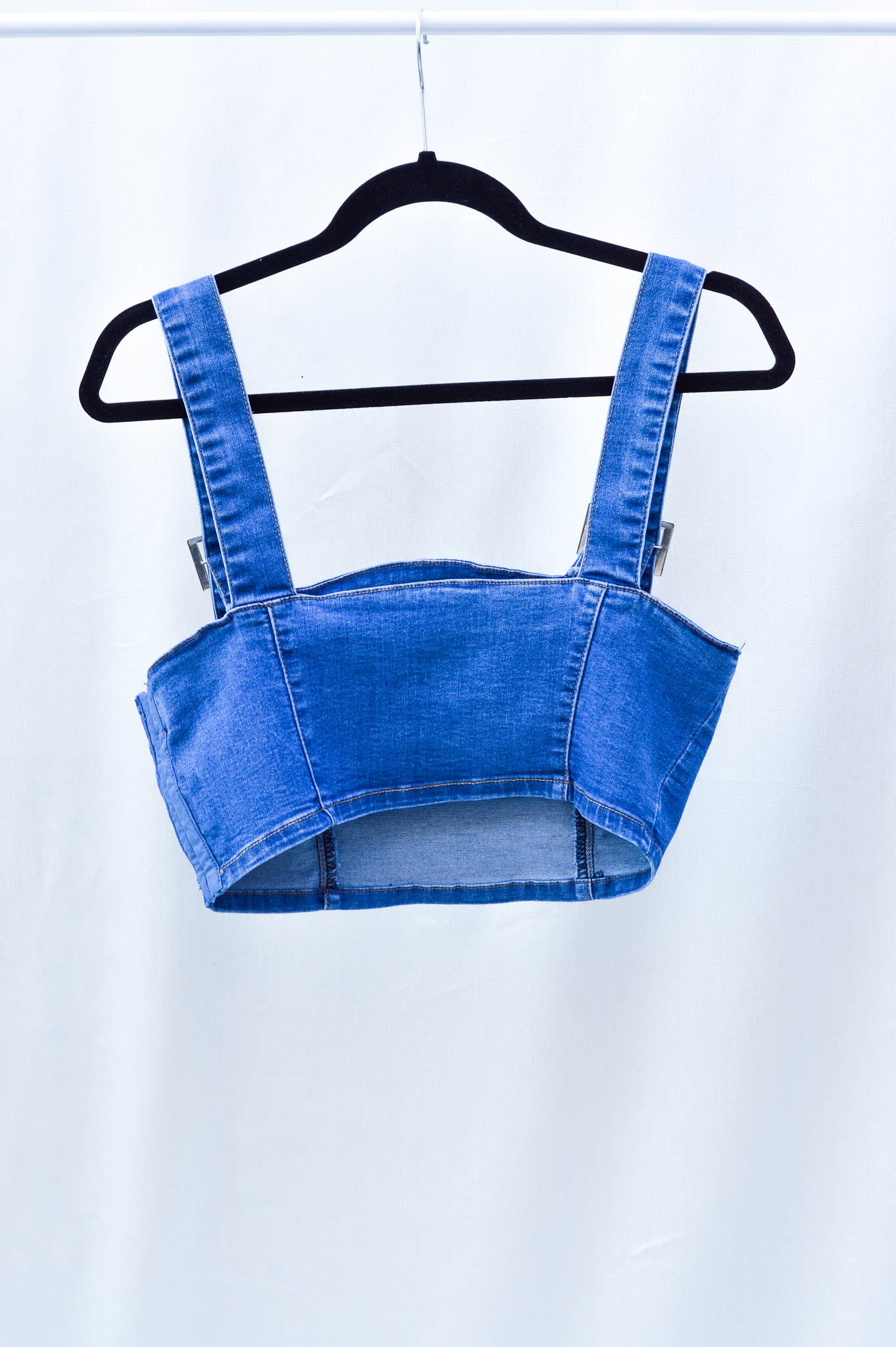 Women's Medium Upcycled Denim Crop Top