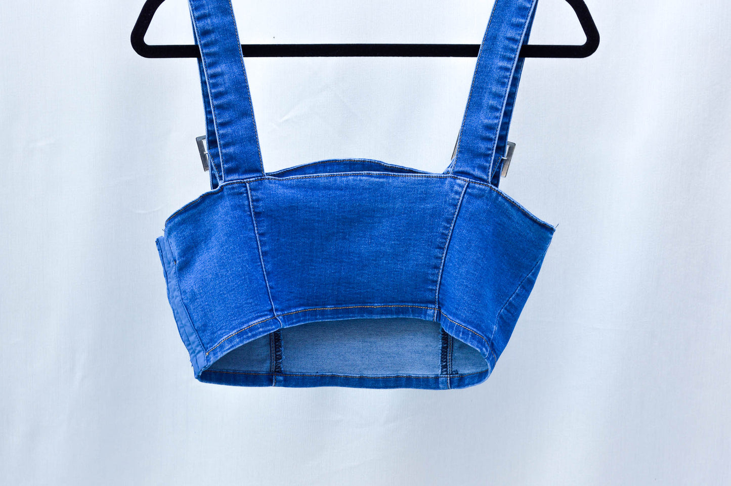 Women's Medium Upcycled Denim Crop Top