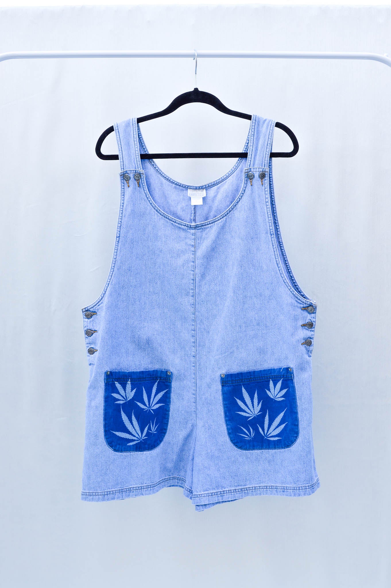 Women's Large Upcycled Denim Romper