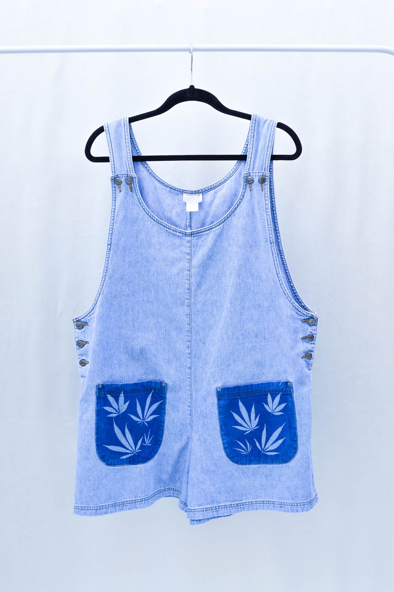 Women's Large Upcycled Denim Romper