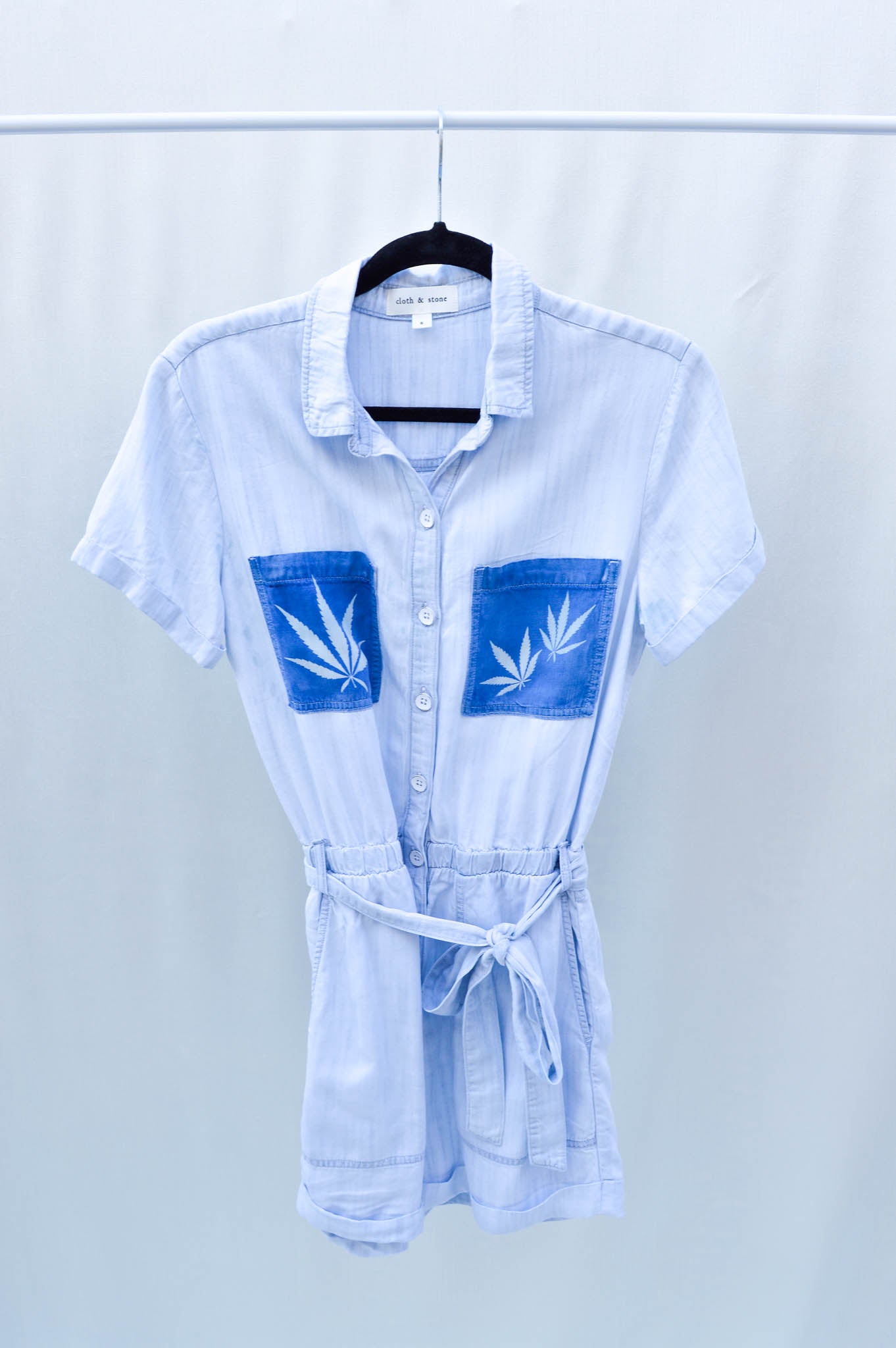 Women's Small Upcycled Denim Romper