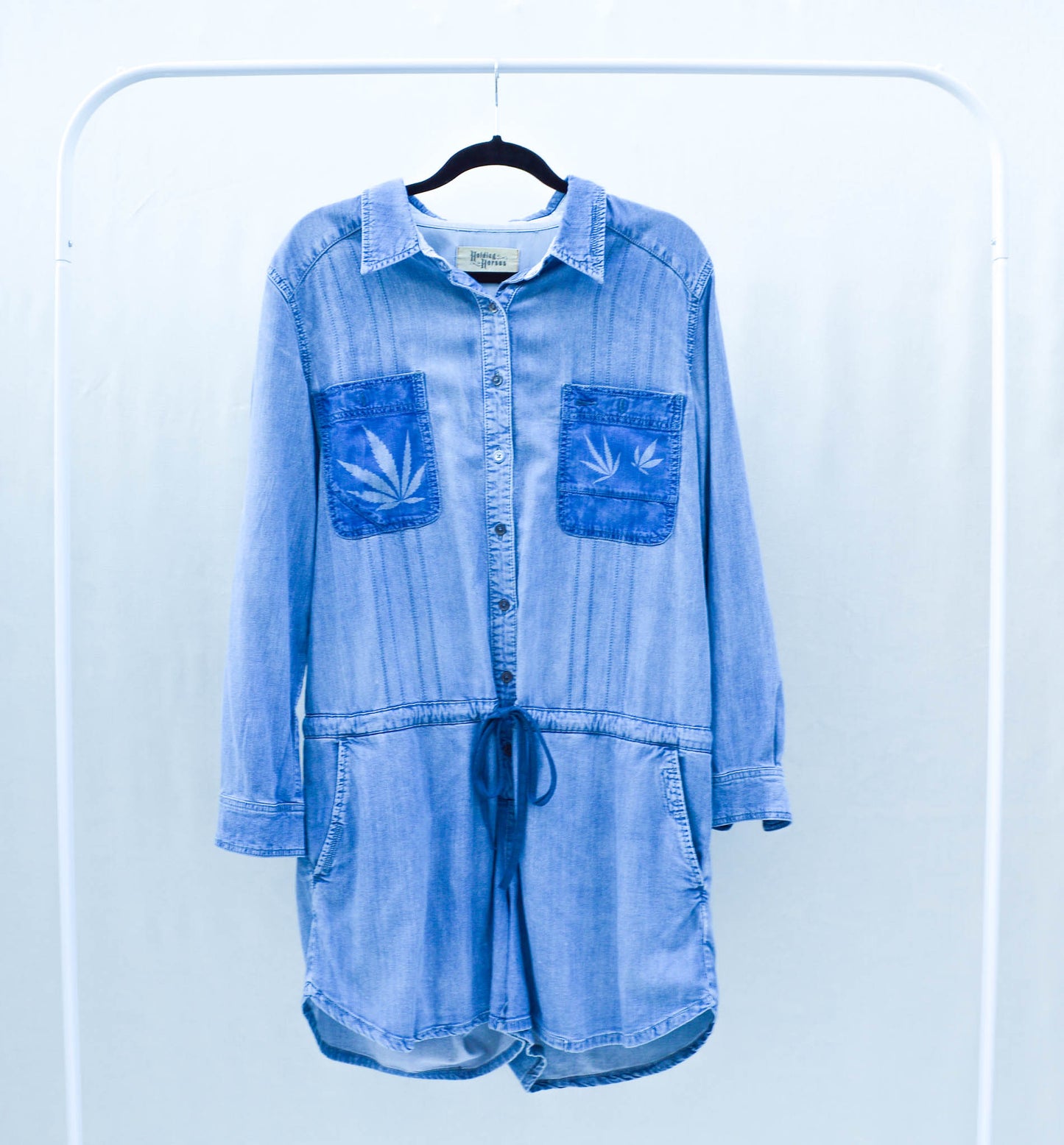 Women's 2X-Large Upcycled Denim Romper