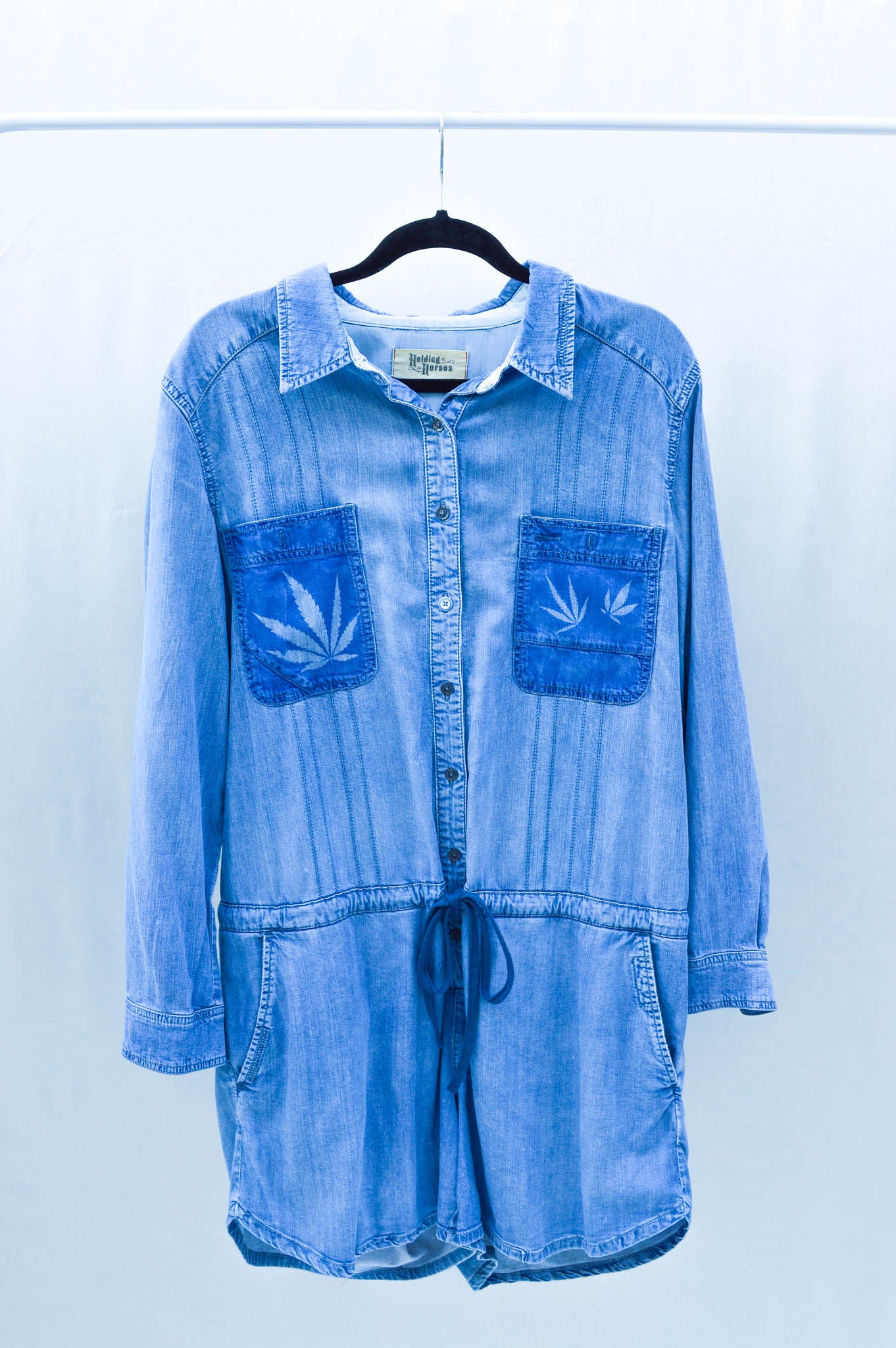 Women's 2X-Large Upcycled Denim Romper